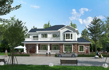 二層海濱別墅設(shè)計(jì)圖，簡(jiǎn)單有好看的小二層自建房屋