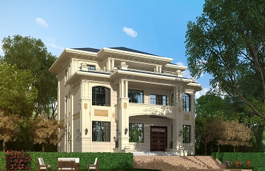 精品歐式三層農(nóng)村自建房屋設(shè)計(jì)圖，復(fù)式別墅設(shè)計(jì)