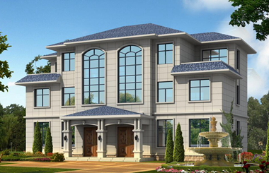 三層雙拼農(nóng)村自建房別墅設(shè)計(jì)圖，兄弟雙拼戶(hù)型