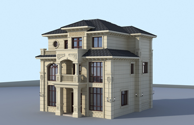 10.5*13.5三層歐式別墅自建房設(shè)計(jì)圖，鄉(xiāng)村設(shè)計(jì)圖